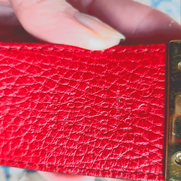 Reversible Gucci belt, red/black Large - Picture 5 of 6